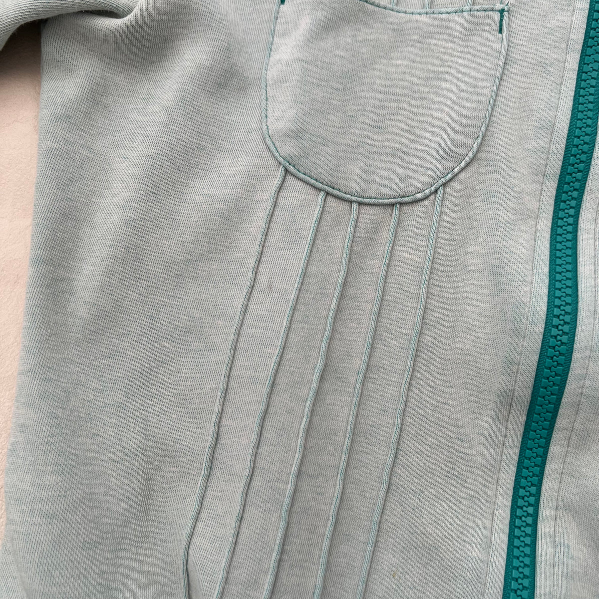 Puma Turquoise High Neck Fitted Zip Jacket Top
