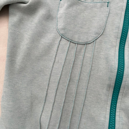 Puma Turquoise High Neck Fitted Zip Jacket Top