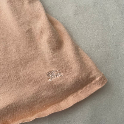 Burberry Peach Nova Check Trim Milkmaid Vest Top