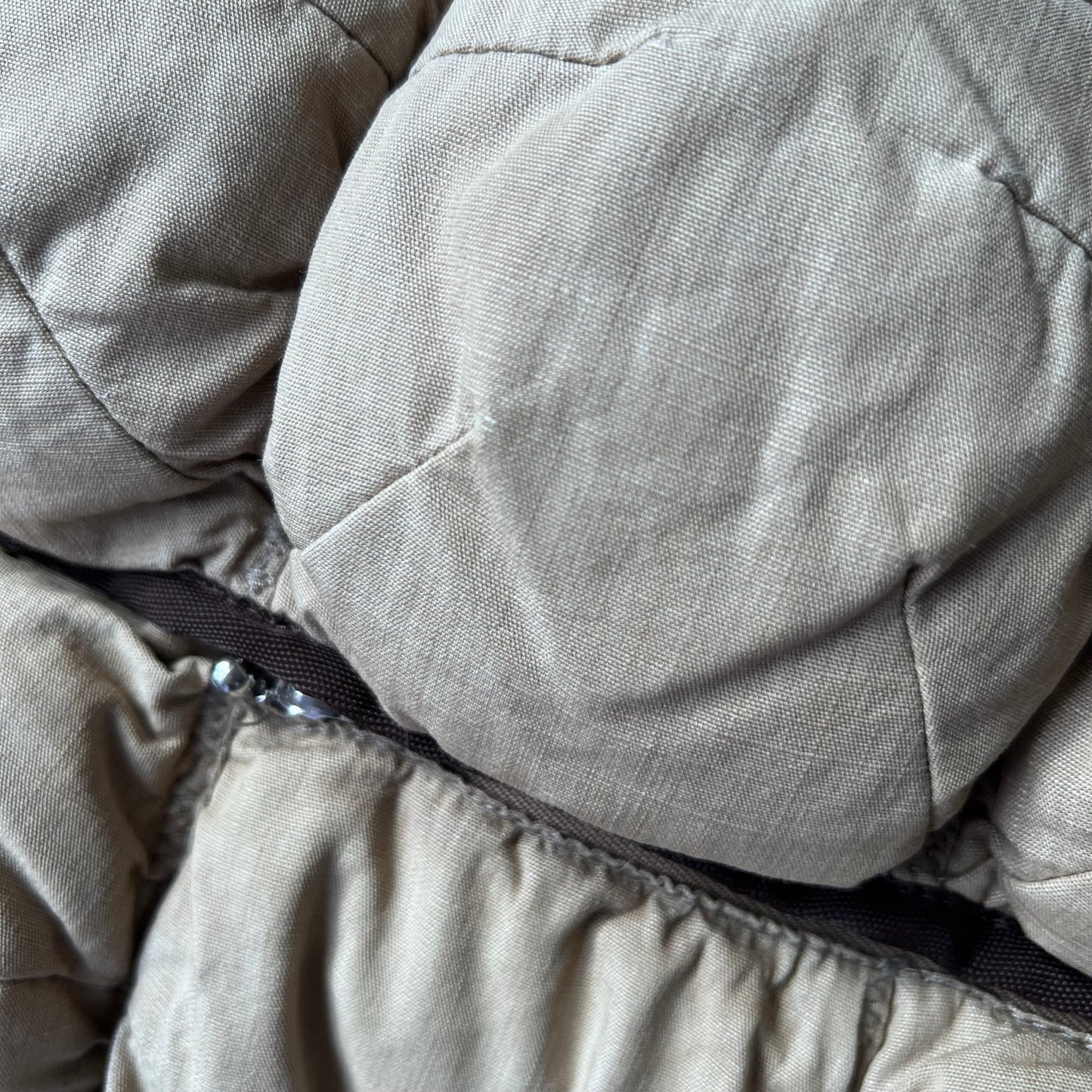 Marithe Francois Girbaud Cotton Beige Brown Trim Pokachu Multipocket Tote Bag