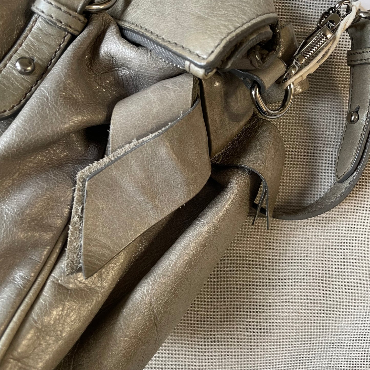 sage green leather silver hardware miu miu vitello lux ribbon 2 way crossbody handbag