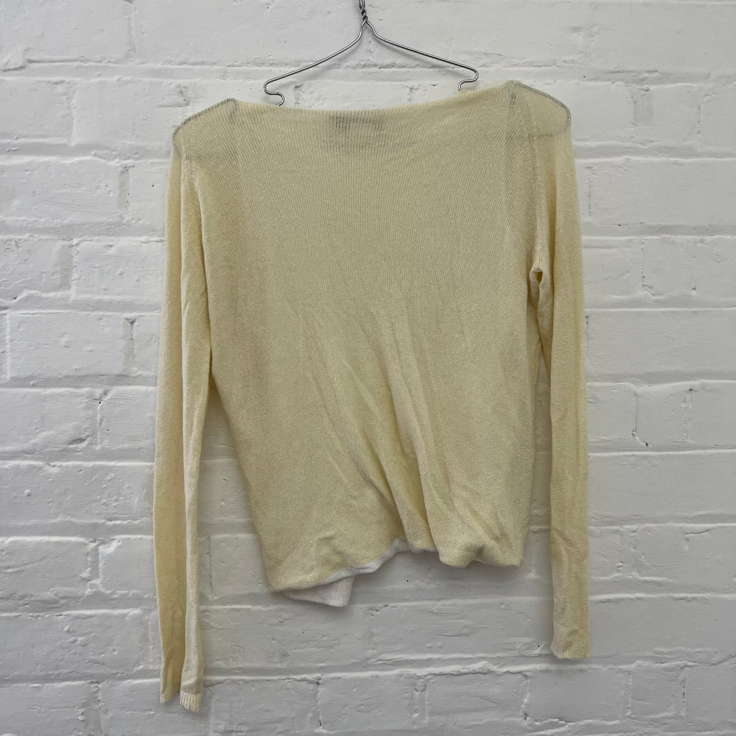 Twinset Baby Yellow White Layered Open Cardigan