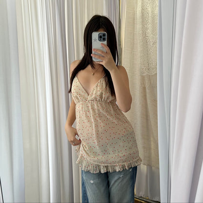 Kocca Beige Orange Polka Dot Babydoll Camisole