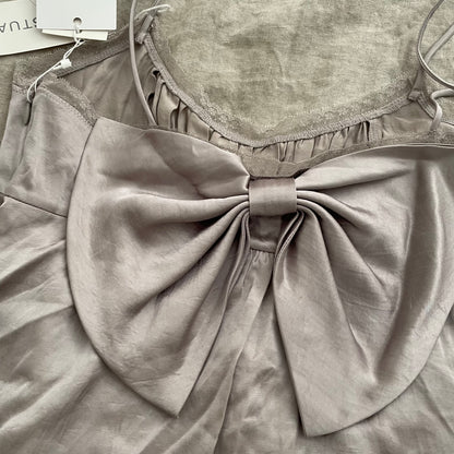 romantic coquette jill stuart lilac silky bow babydoll camisole