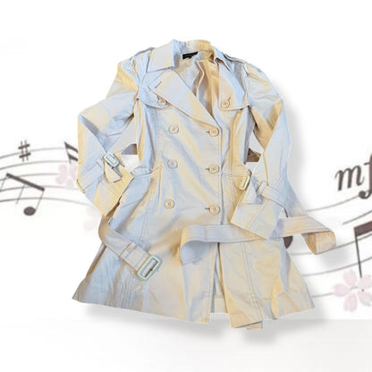 coquette preppy baby pink spring prideglide mid length trench coat