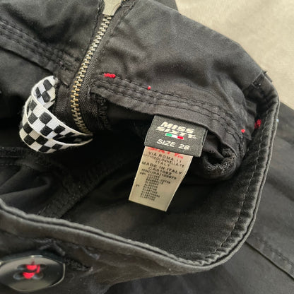miss sixty black corpcore utility sailor button capris