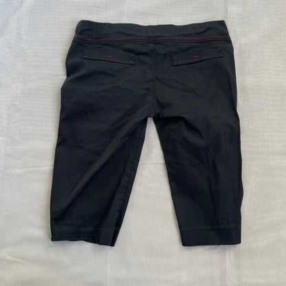 miss sixty black corpcore utility sailor button capris