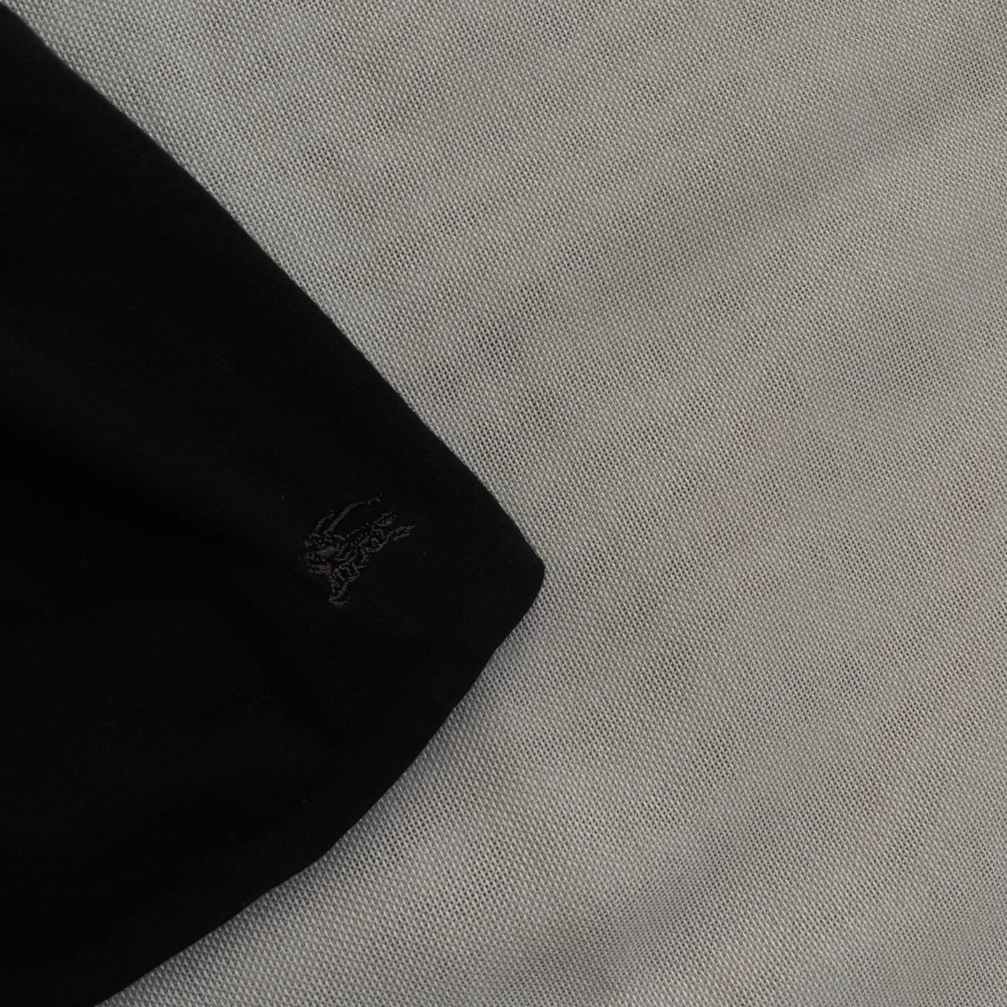 burberry blue label preppy balletcore black puff sleeve babydoll blouson top