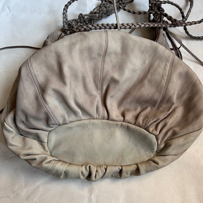 braided tassel allsaints beige stone tan faded wash oversized leather shoulder bag