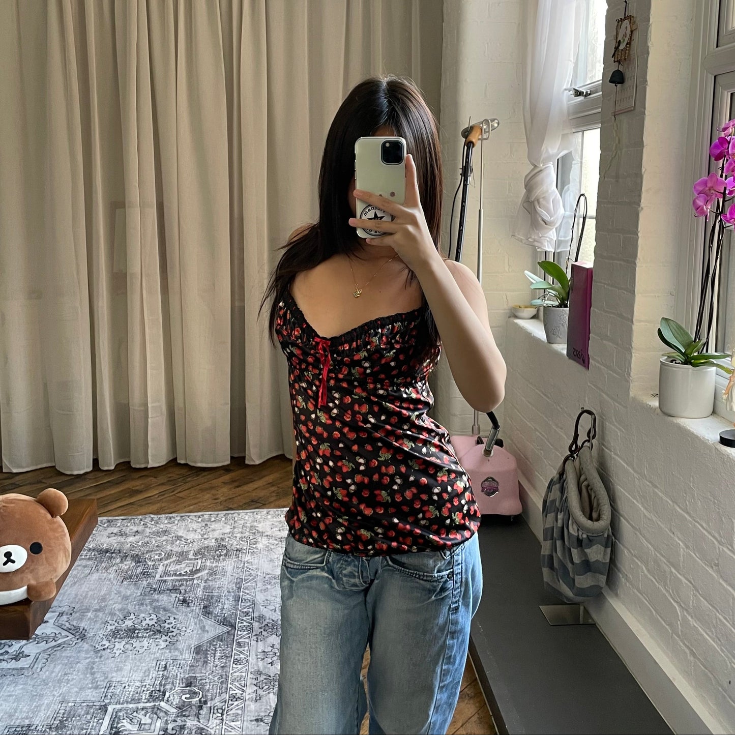 dolce & gabanna black lace strawberry print bustier balconette top