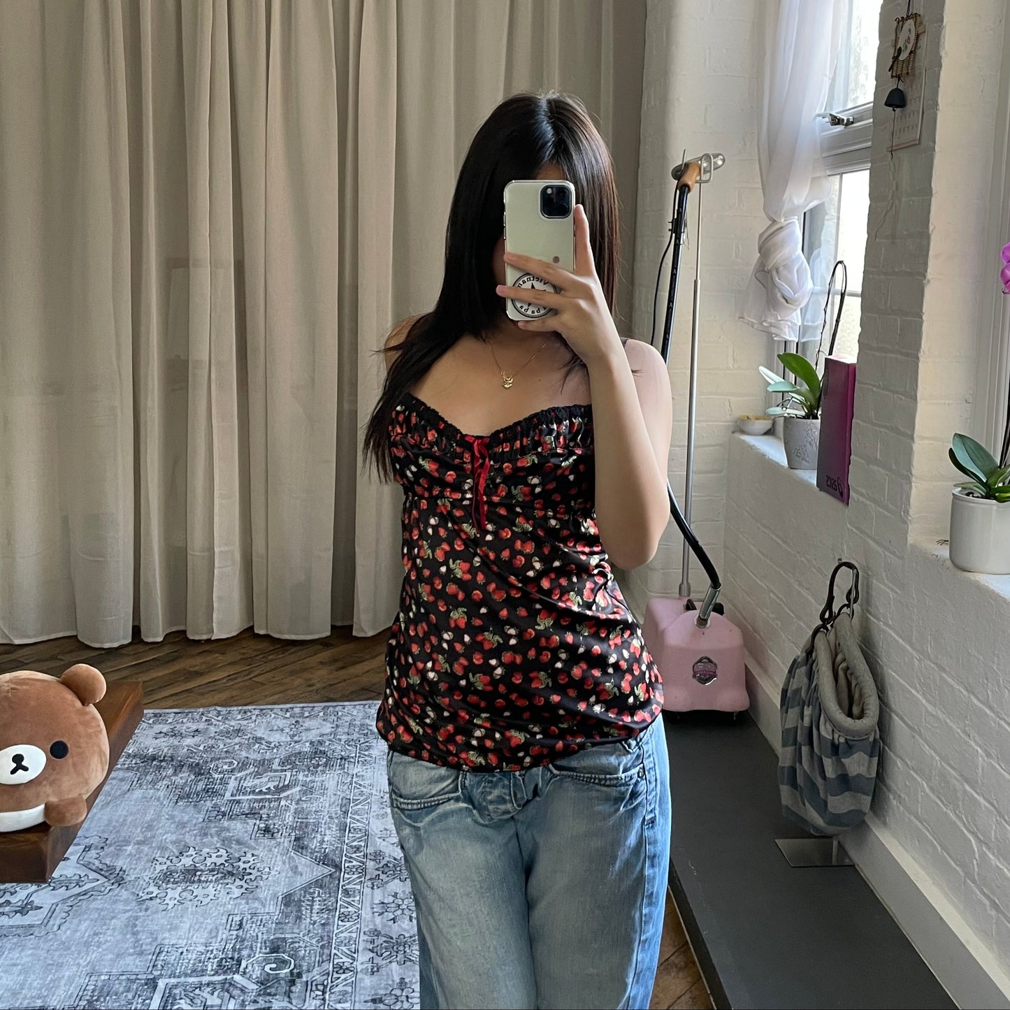 dolce & gabanna black lace strawberry print bustier balconette top