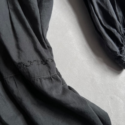 Purple Grey La Mode Est A Vous 3/4 Puff Sleeve Babydoll Tunic Blouse