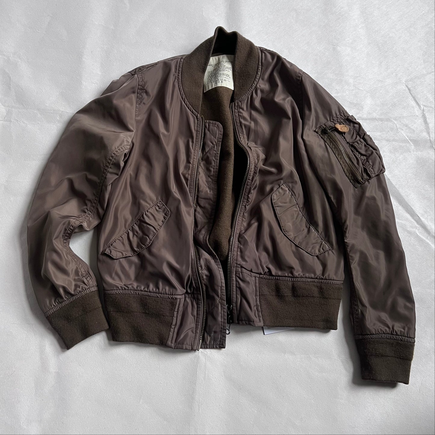 Vintage Goa Ma-1 Khaki Brown Bomber Jacket