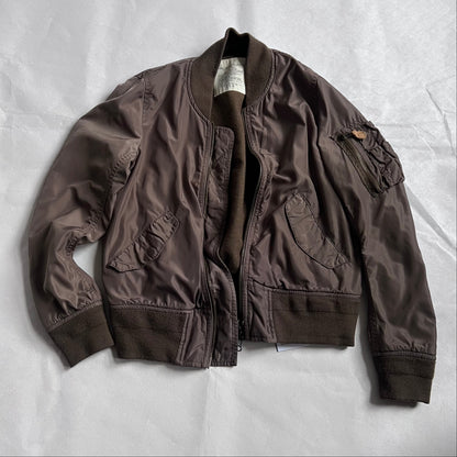Vintage Goa Ma-1 Khaki Brown Bomber Jacket
