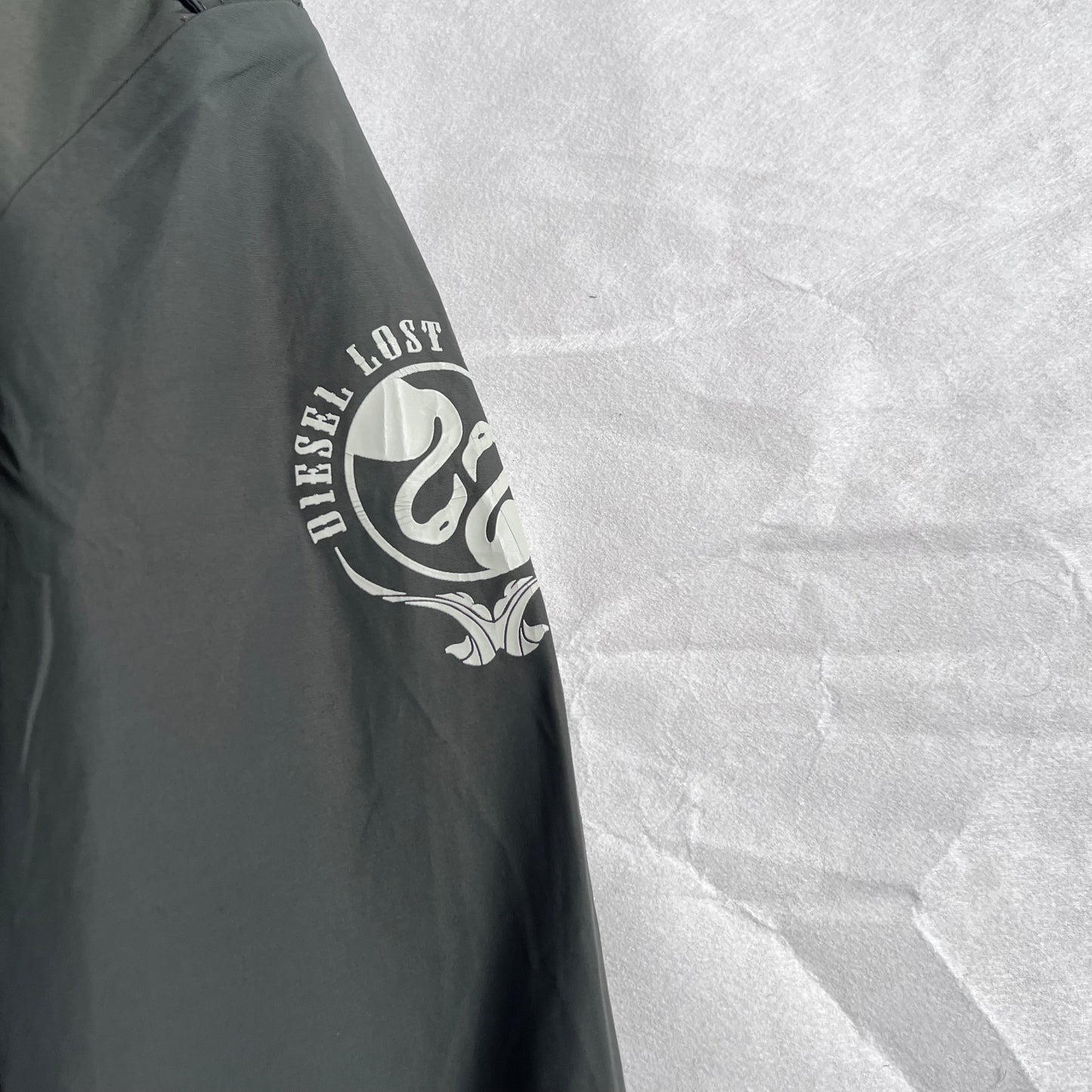 Diesel Red Tag Khaki Style Blouson Bomber Striped Jacket