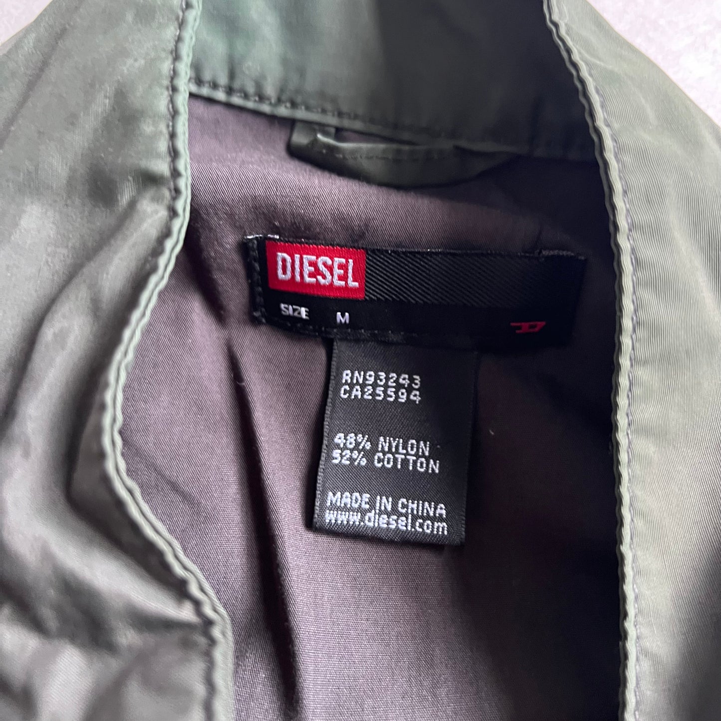 Diesel Red Tag Khaki Style Blouson Bomber Striped Jacket