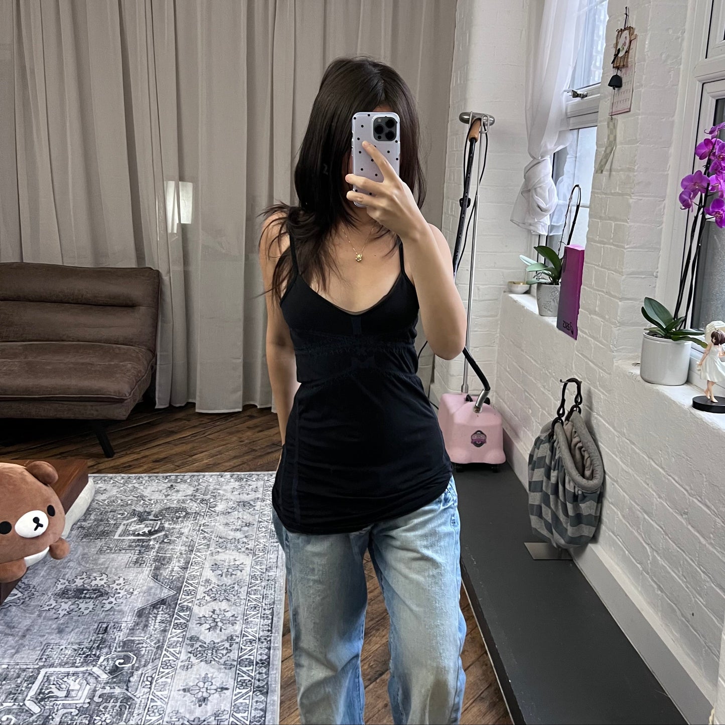 marithe francois girbaud navy fitted long camisole/mini dress