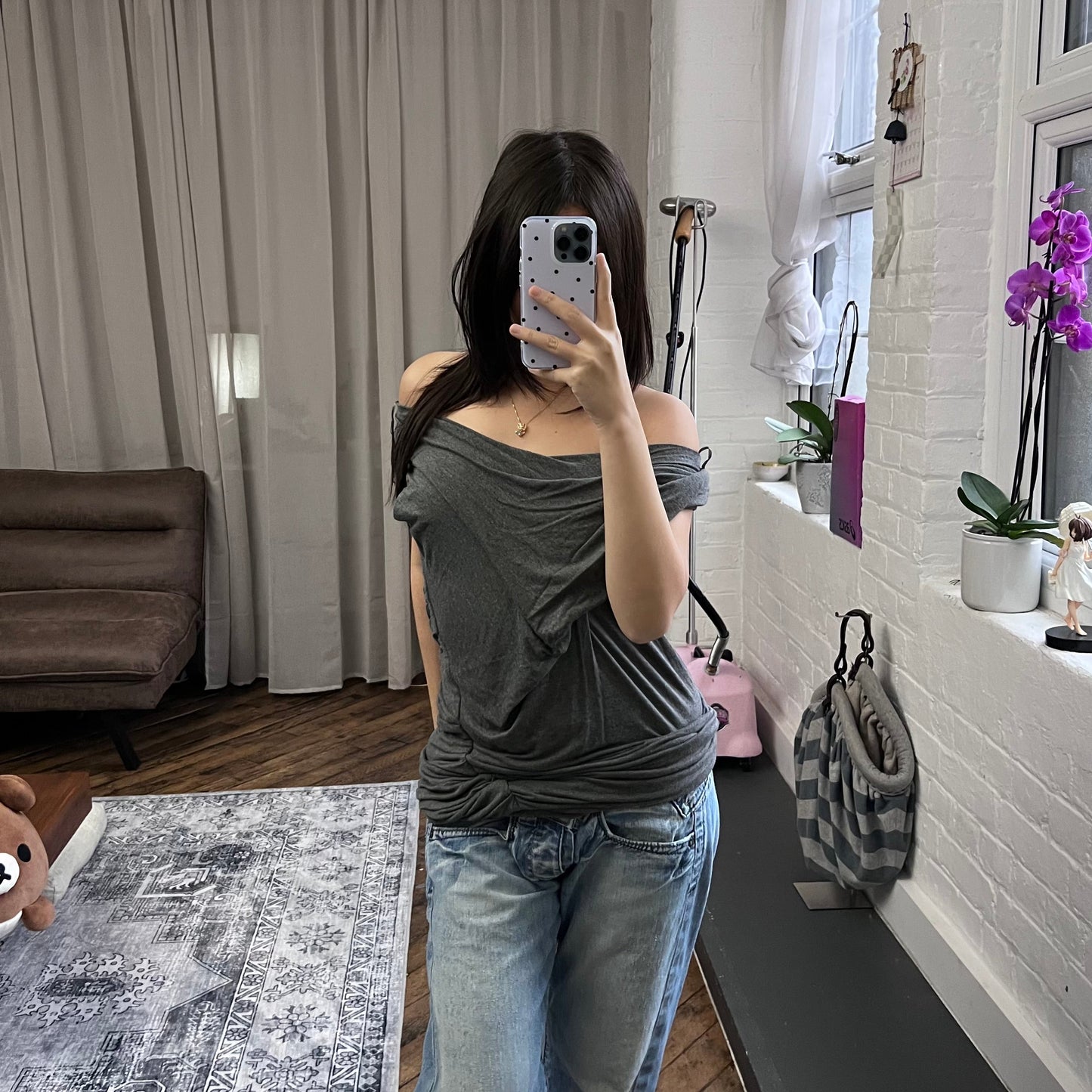 grey koul liquid slouchy draped sleeveless bodycon mini dress