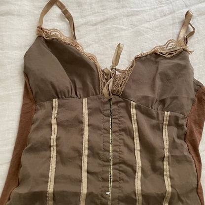 kaos khaki bustier corset camisole