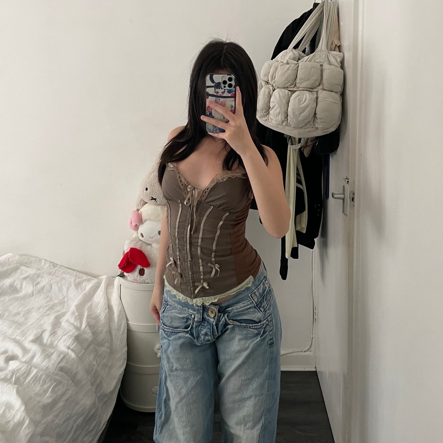 kaos khaki bustier corset camisole