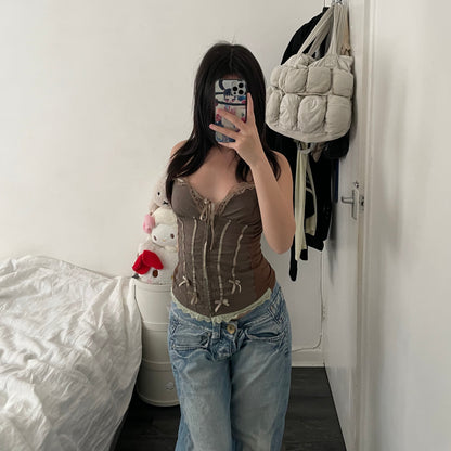 kaos khaki bustier corset camisole