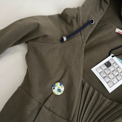 Khaki Miss Sixty Pleated Fitted Sweater Hoodie