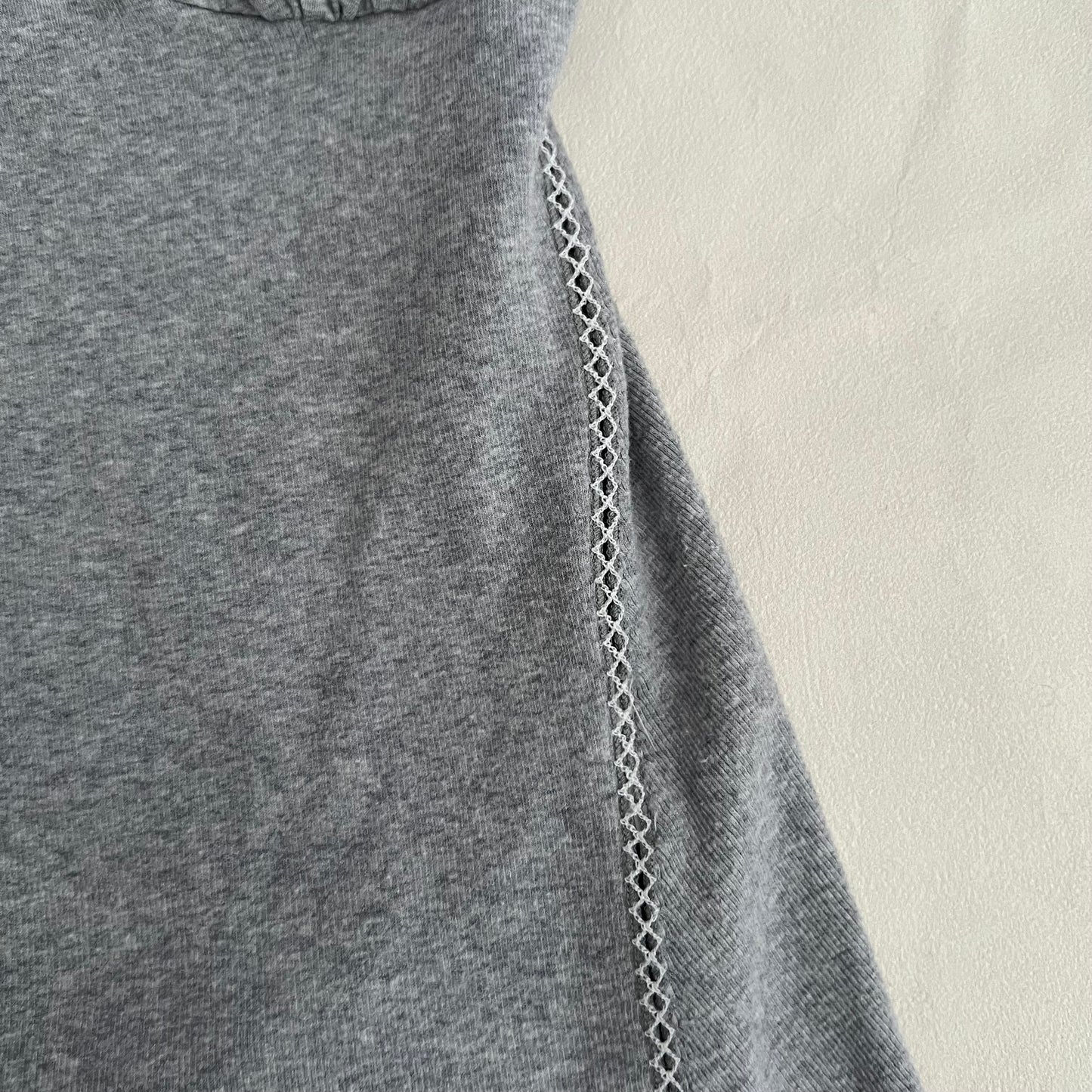 Grey Balletcore High Ruffle Frill Hem Flared Camisole Top