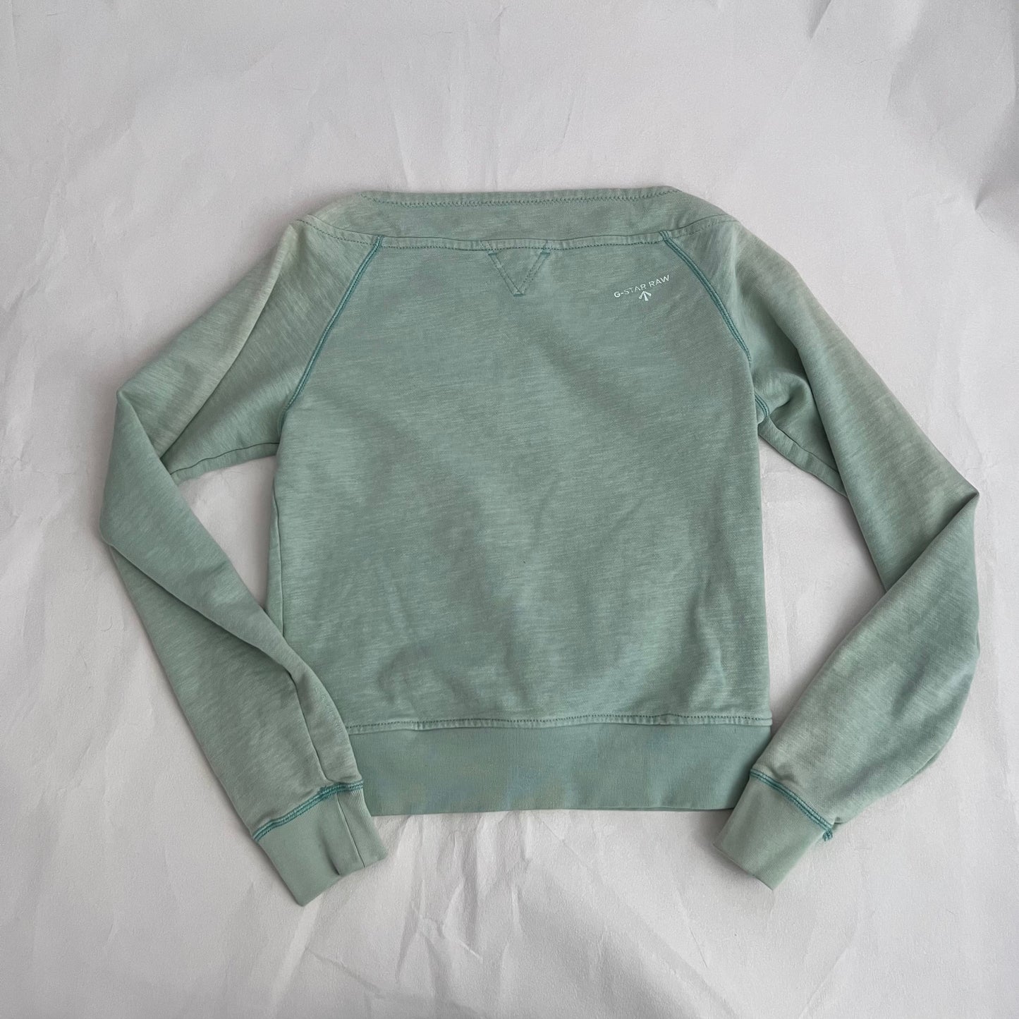 G-star Raw Mint Sea Green Wide Neck Sweater