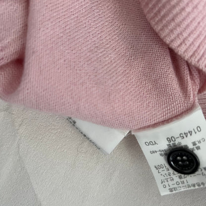Burberry Blue Label Candy Pink Long Sleeve Wool Knit Sweater