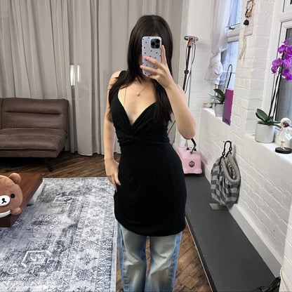 miss sixty black draped long ribbon wrap bust maxi dress