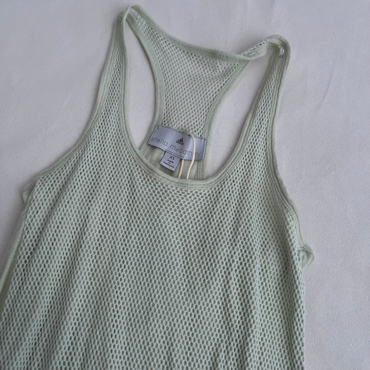 Seafoam Mint Green Stella Mccartney X Adidas Mesh Layered Vest Top