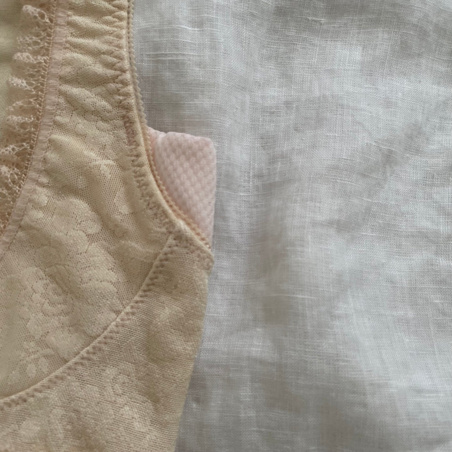 coquette chabi apricot beige lacey bow charm bralette