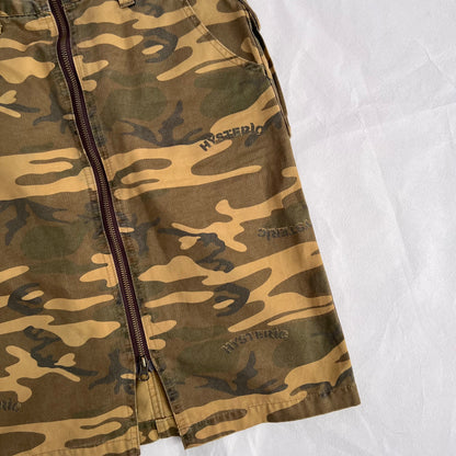 Hysteric Glamour Khaki Mustard Camo Midi Skirt