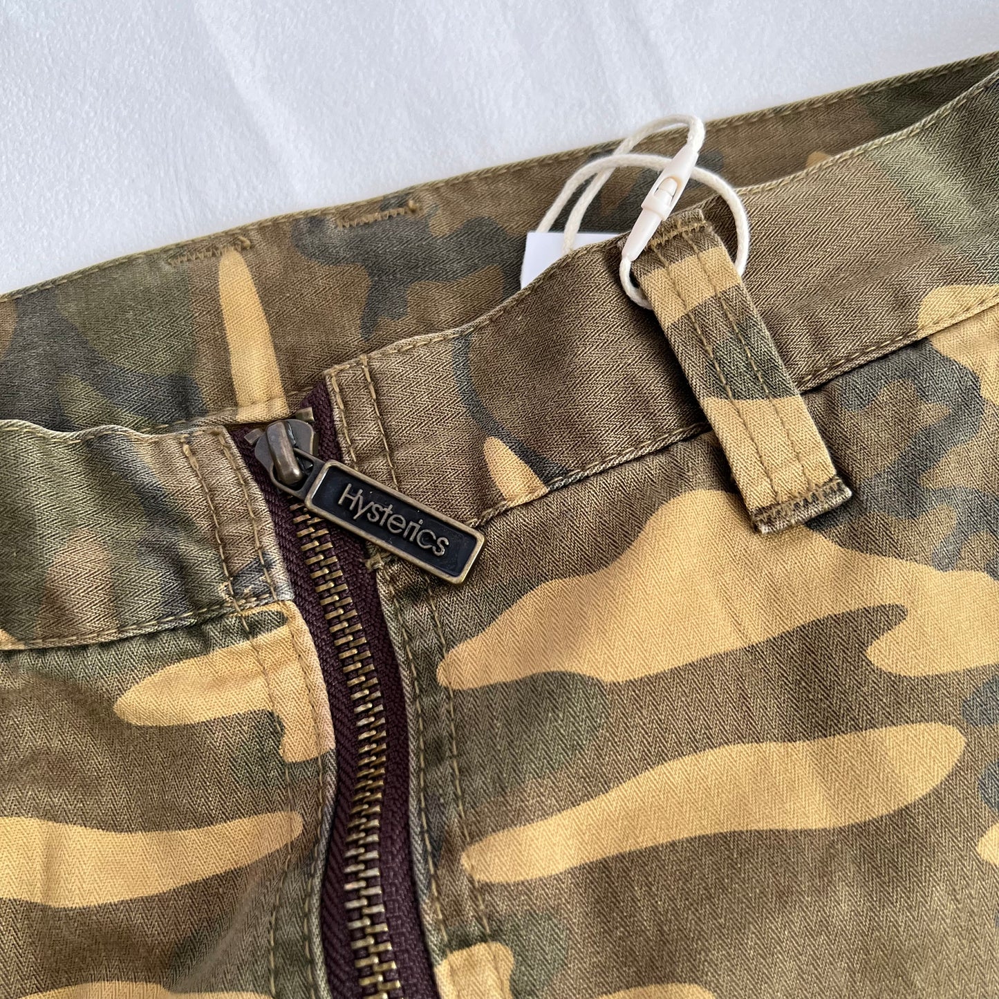 Hysteric Glamour Khaki Mustard Camo Midi Skirt