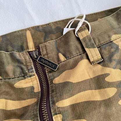 Hysteric Glamour Khaki Mustard Camo Midi Skirt