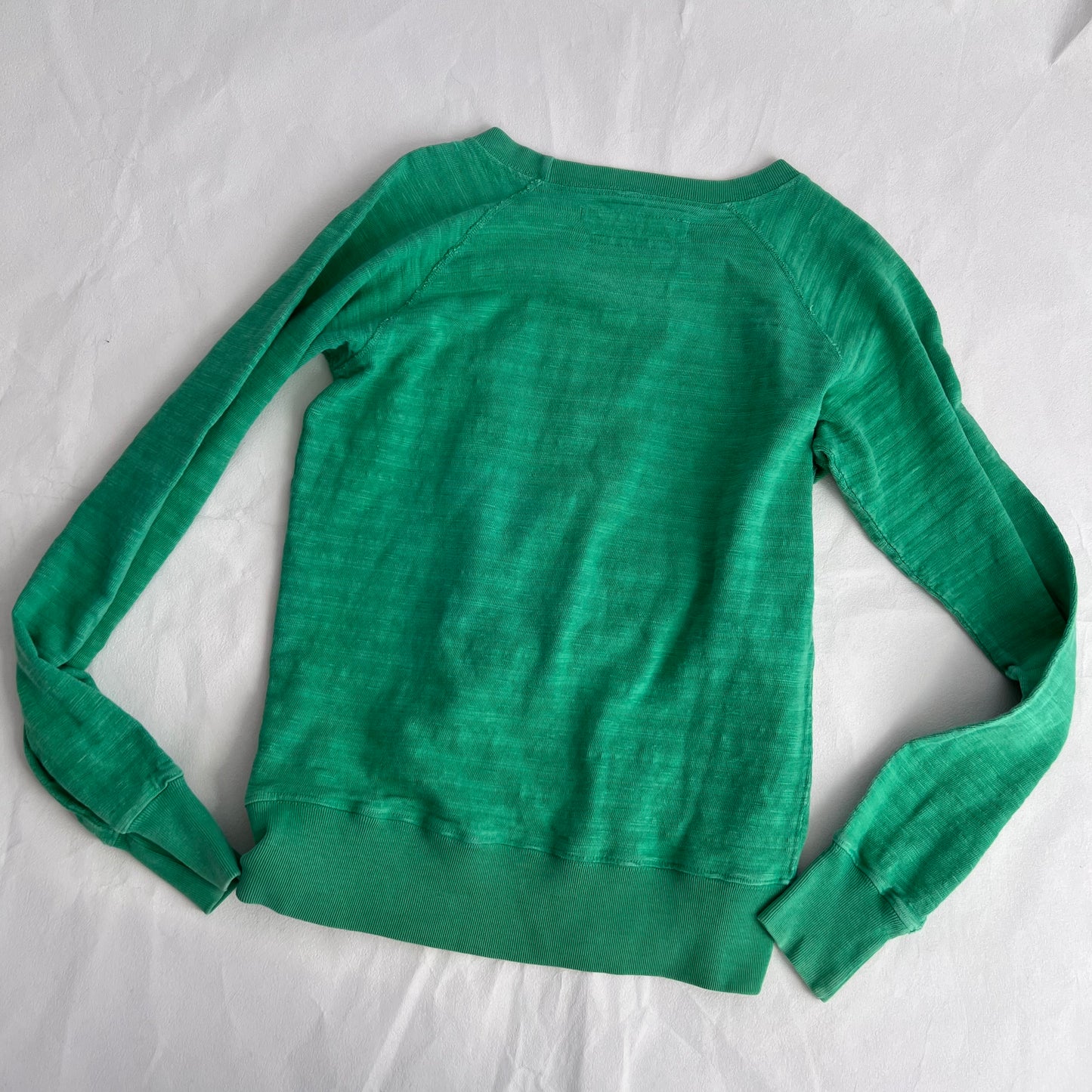 Vintage Kapital Green Blue Kapital Embroidery Graphic Striped Jumper