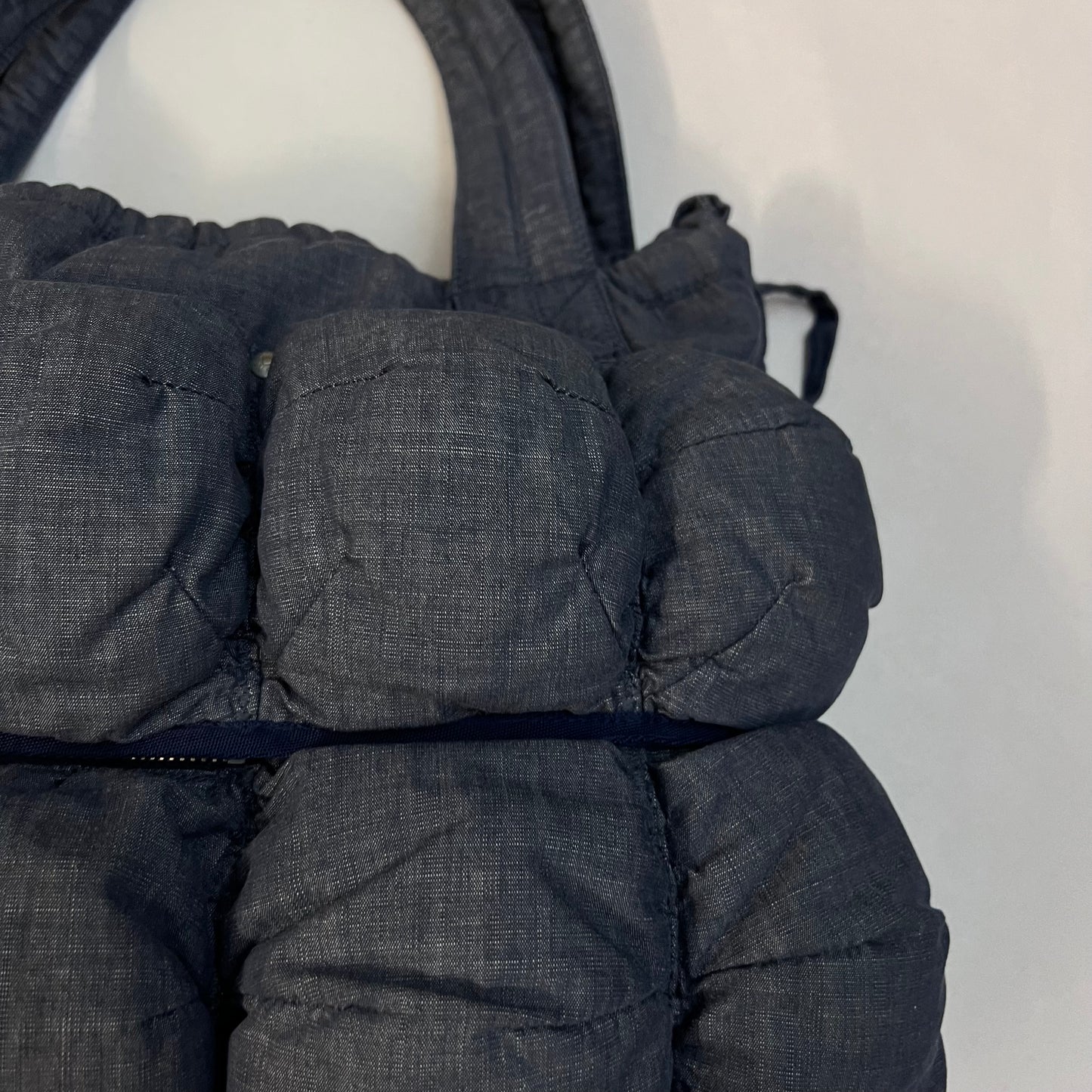 marithe francois girbaud cotton denim blue pokachu multi pocket tote bag