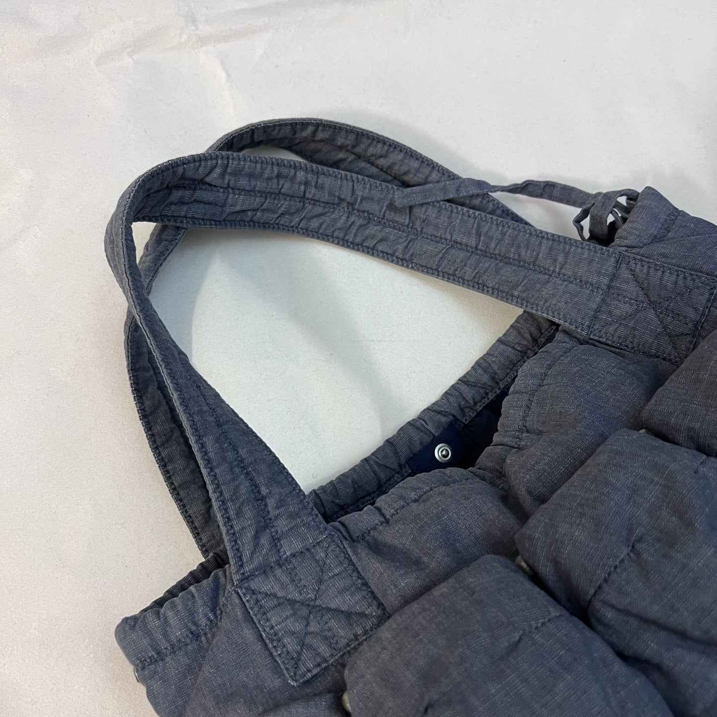 marithe francois girbaud cotton denim blue pokachu multi pocket tote bag