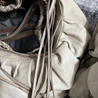 braided tassel allsaints beige stone tan faded wash oversized leather shoulder bag