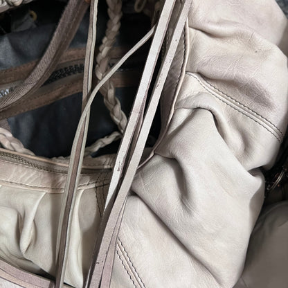 braided tassel allsaints beige stone tan faded wash oversized leather shoulder bag