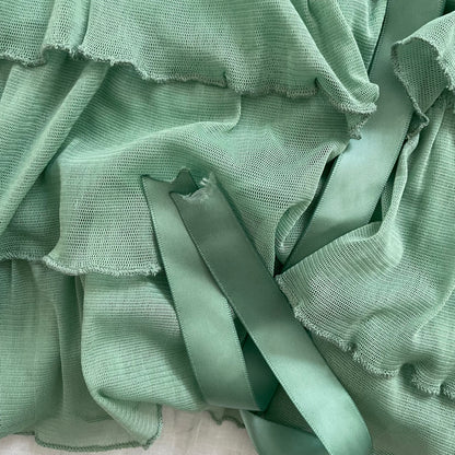 fairy eurosummer zeta moda boho fairy green ruffle tiered camisole
