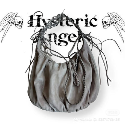 braided tassel allsaints beige stone tan faded wash oversized leather shoulder bag