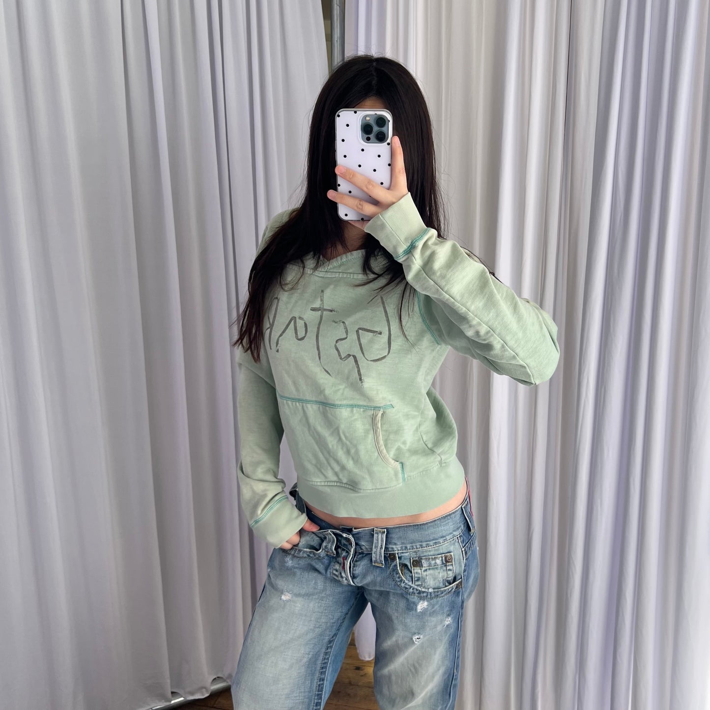 G-star Raw Mint Sea Green Wide Neck Sweater