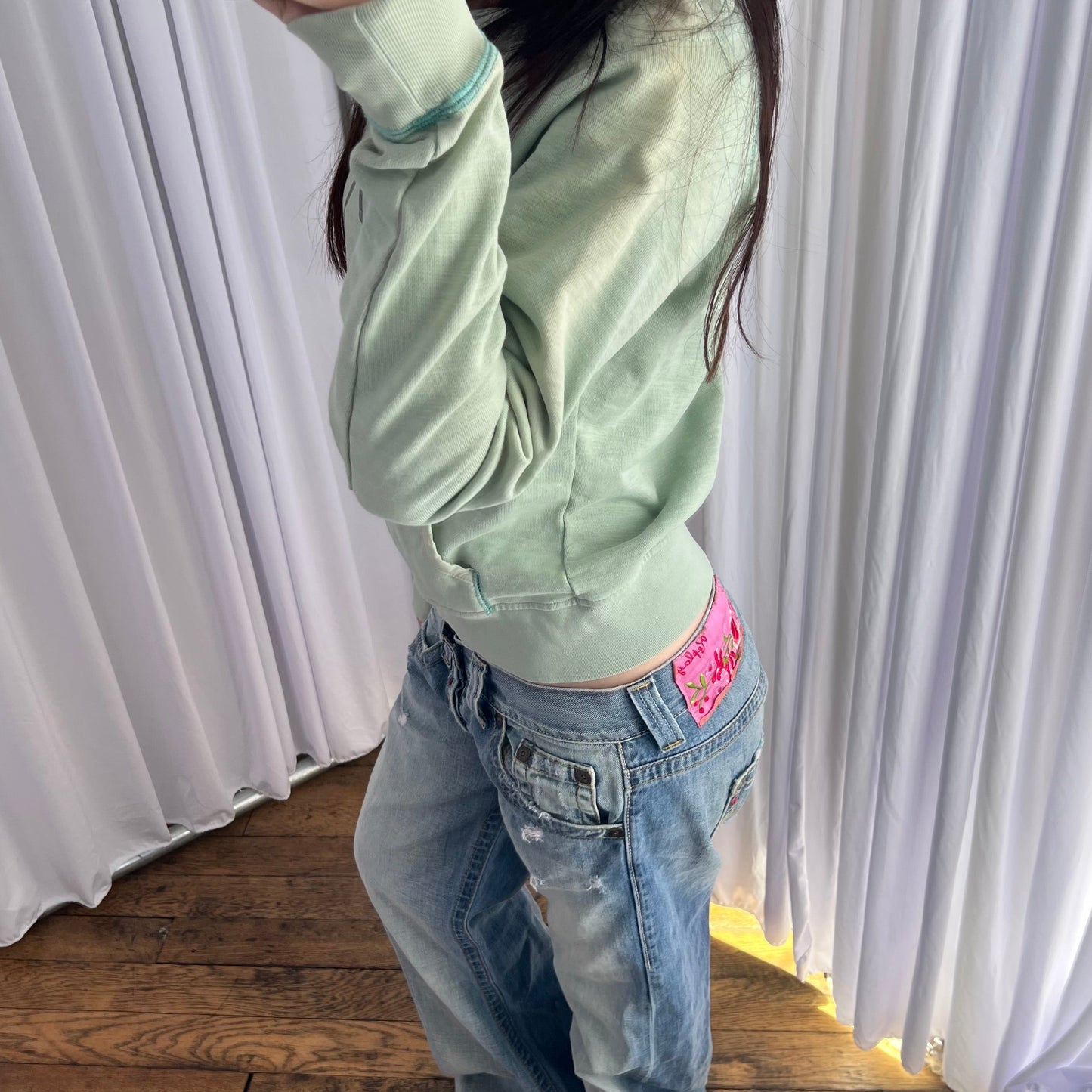G-star Raw Mint Sea Green Wide Neck Sweater