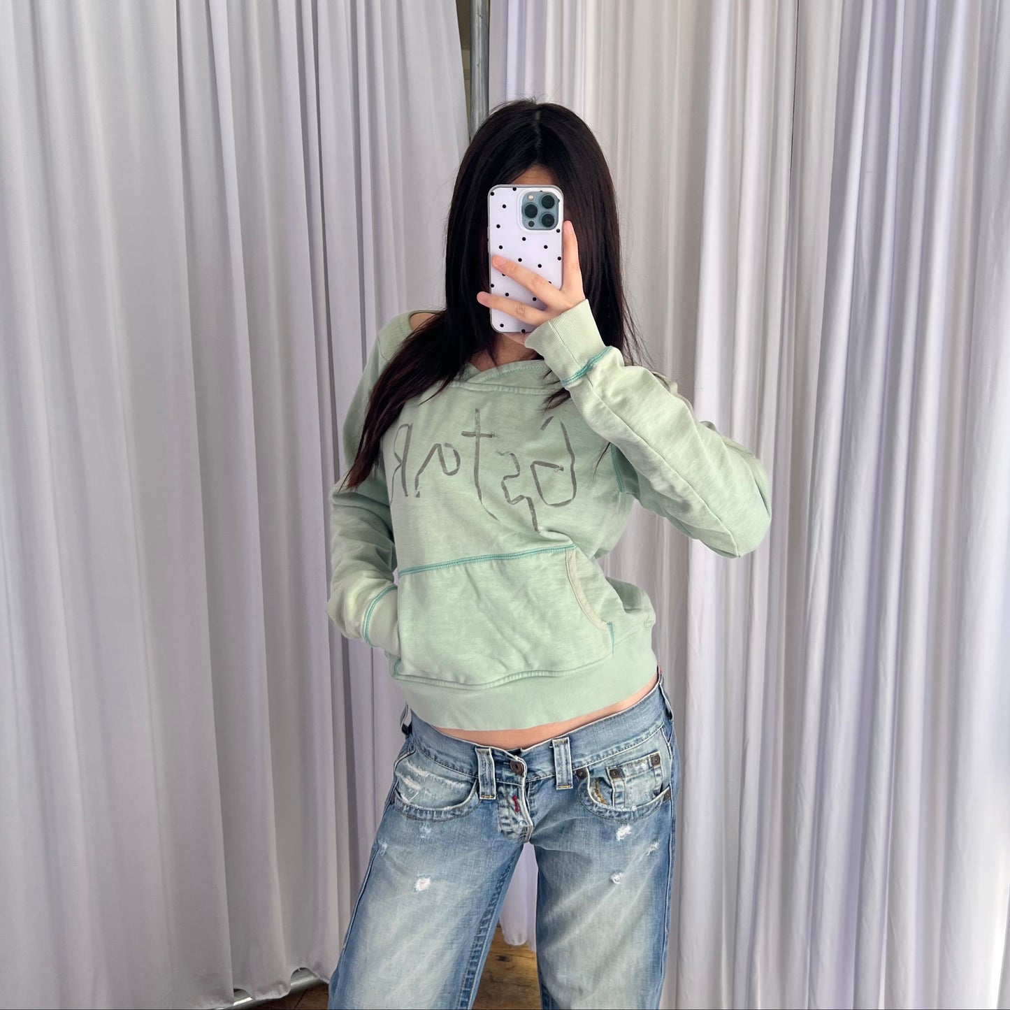G-star Raw Mint Sea Green Wide Neck Sweater