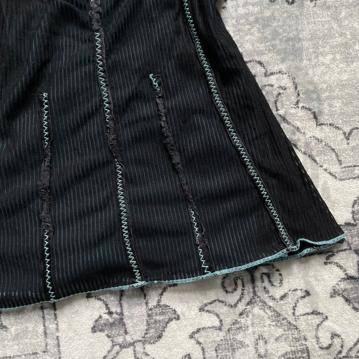 eurosummer boho shirt passion black blue puff charm reverse stitch bow camisole