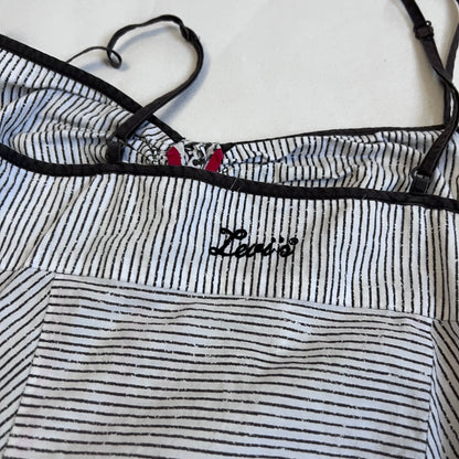 vintage levi's brown white striped button down flared camisole
