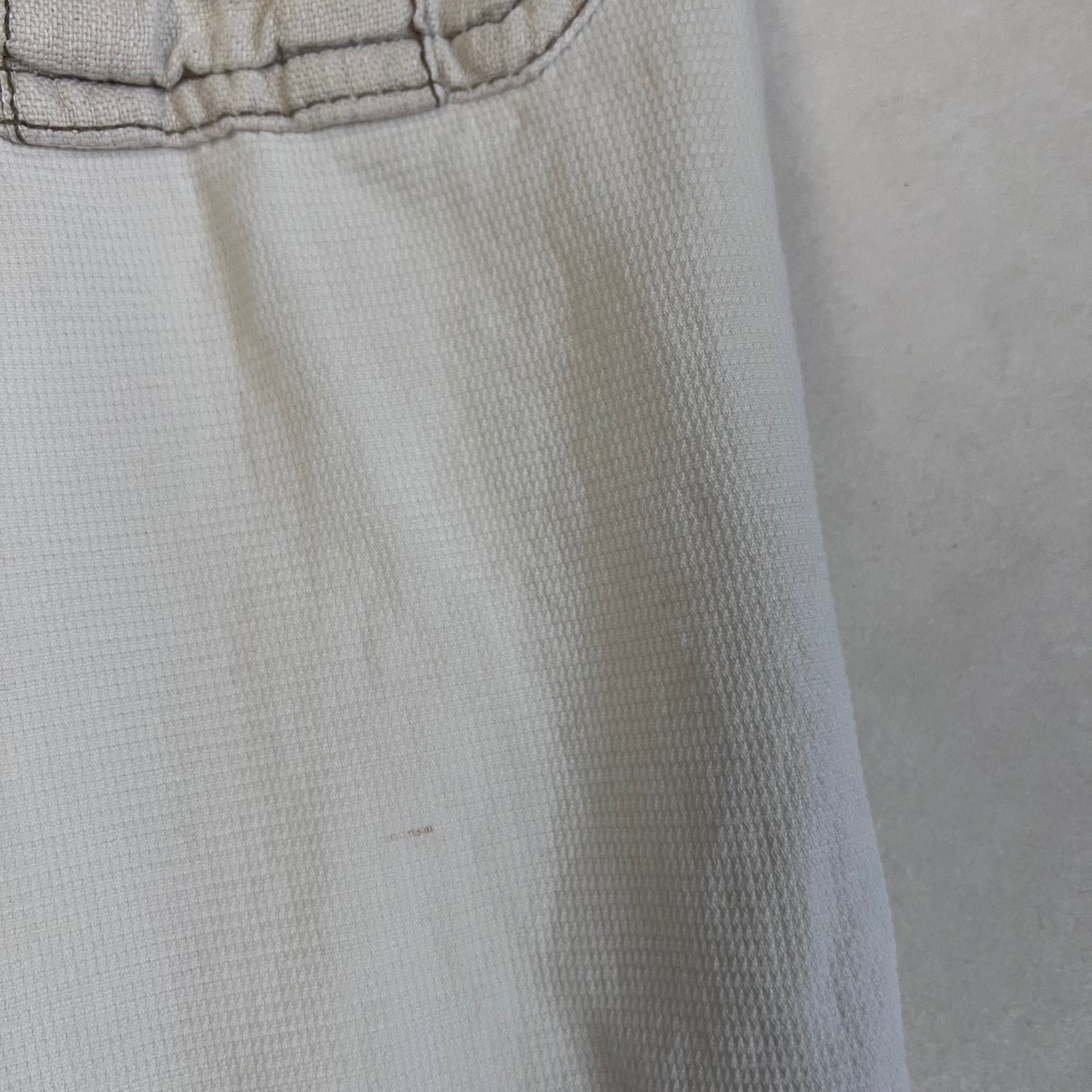 roberto cavalli white cargo denim pleated buckle knee length skirt