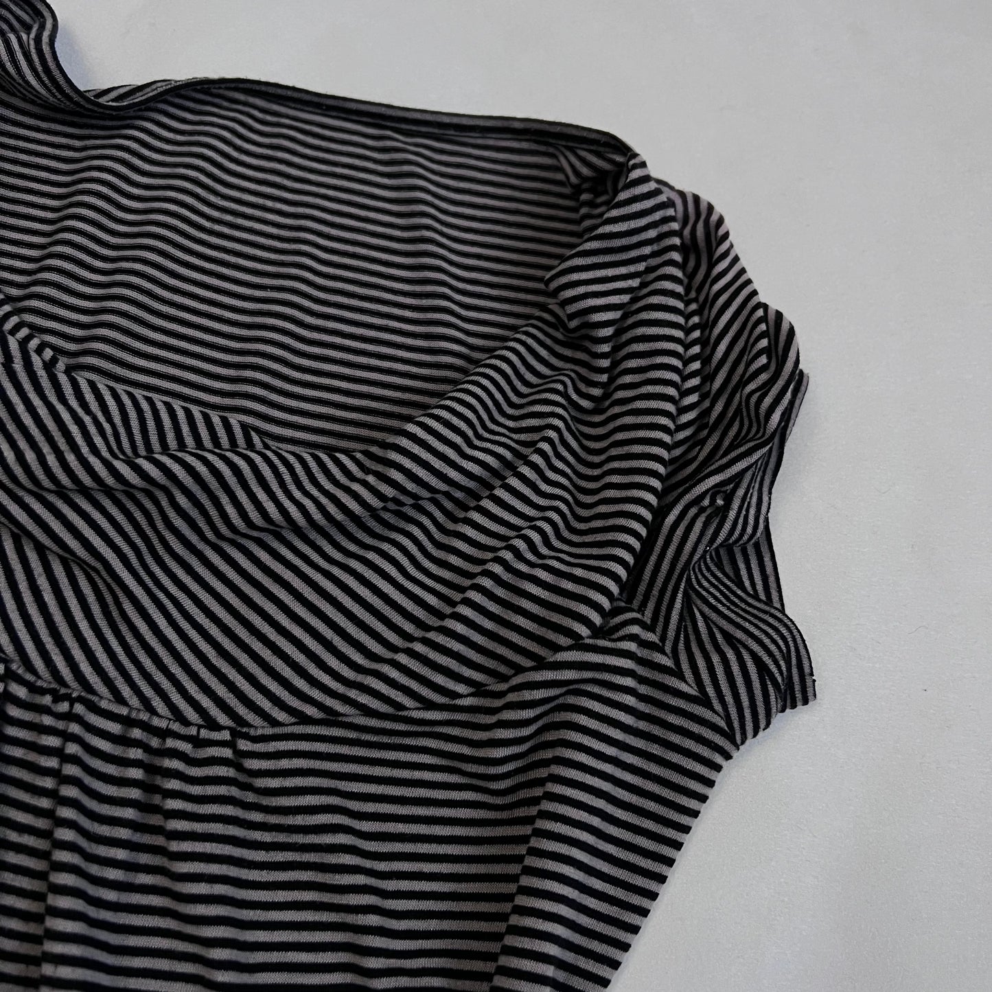 promod black taupe draped puff sleeve tunic blouse top