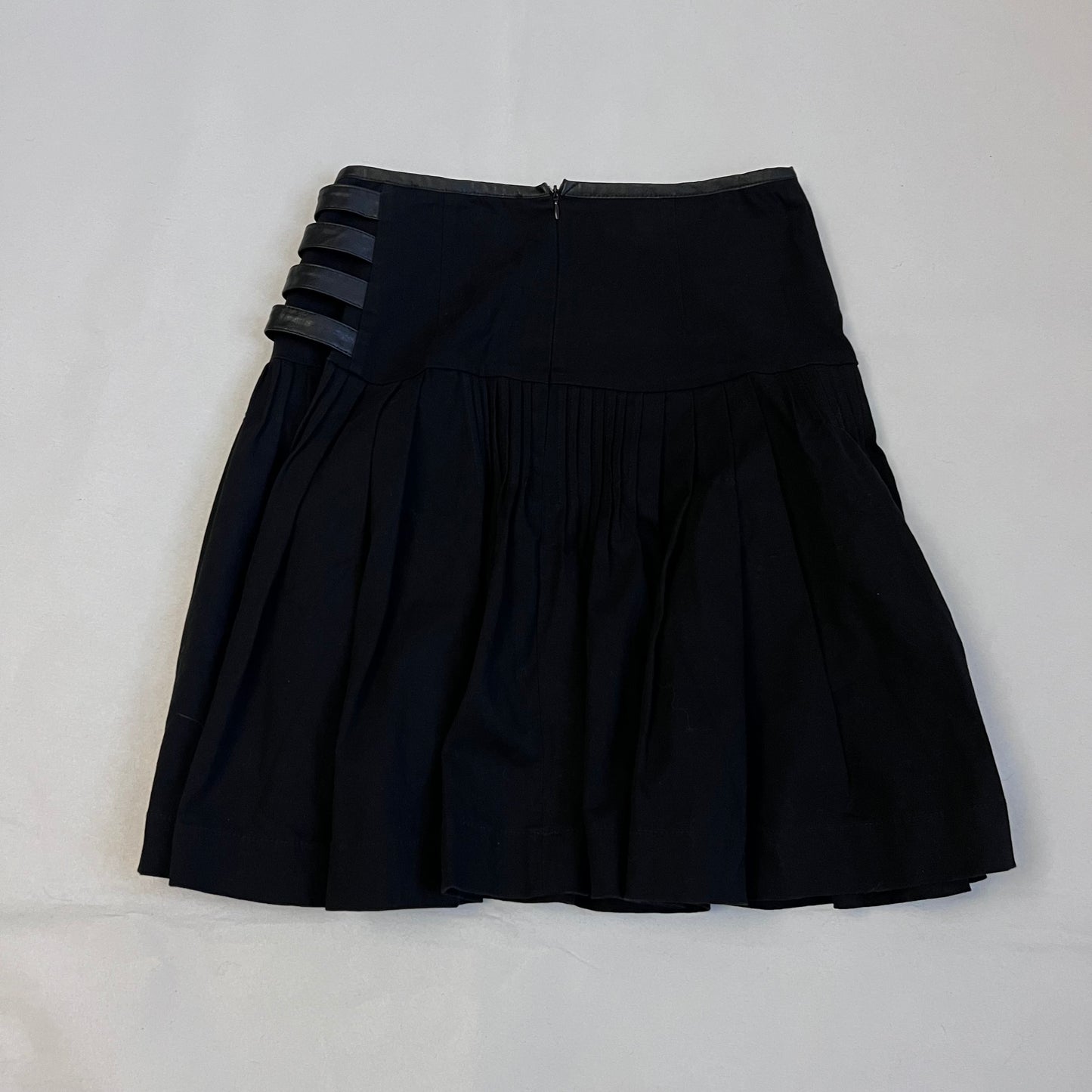 annarita n corpcore utility buckle pocket pleated black midi skirt